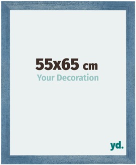 Fotolijst 55x65 cm - Helder Blauw Geveegd - MDF - Mura