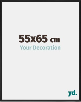 Fotolijst 55x65 cm - Zwart Hoogglans - Aluminium - Miami