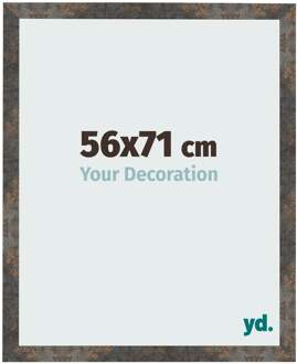 Fotolijst 56x71 cm - Geoxideerd Metaal - MDF - Bologna
