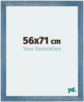 Fotolijst 56x71 cm - Helder Blauw Geveegd - MDF - Mura