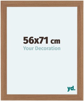 Fotolijst 56x71 cm - Noten- Hout - Licht - MDF - Como Notenhout Licht