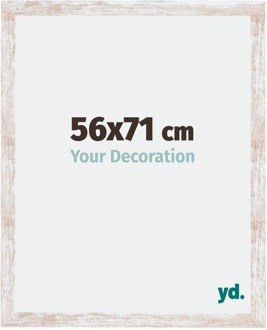 Fotolijst 56x71 cm - White Wash - MDF - Catania