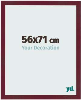 Fotolijst 56x71 cm - Wijnrood Geveegd - MDF - Bologna