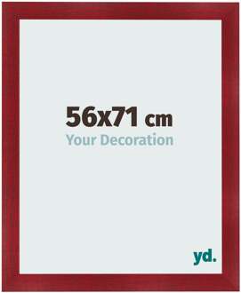 Fotolijst 56x71 cm - Wijnrood Geveegd - MDF - Pisa