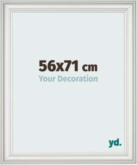 Fotolijst 56x71 cm - Wit Geveegd - MDF - Lazio