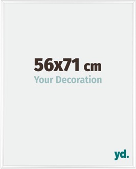 Fotolijst 56x71 cm - Wit Hoogglans - Aluminium - Kent