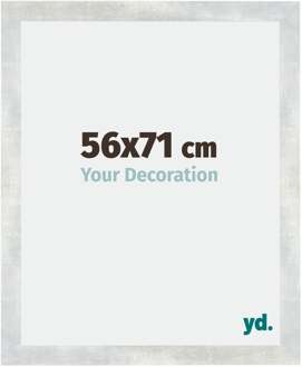 Fotolijst 56x71 cm - Zilver Glanzend Vintage - MDF - Mura