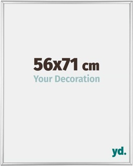 Fotolijst 56x71 cm - Zilver Hoogglans - Aluminium - Kent
