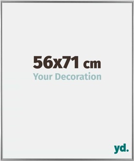 Fotolijst 56x71 cm - Zilver Hoogglans - Kunststof - Evry