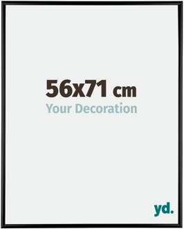 Fotolijst 56x71 cm - Zwart Hoogglans - Aluminium - Kent
