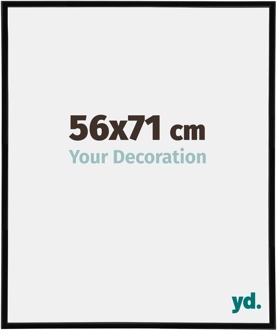 Fotolijst 56x71 cm - Zwart Hoogglans - Kunststof - Annecy