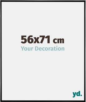 Fotolijst 56x71 cm - Zwart Hoogglans - Kunststof - Evry