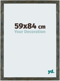 Fotolijst 59x84 cm - Blauw Goud Gemeleerd - MDF - Mura