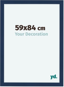 Fotolijst 59x84 cm - Donkerblauw Geveegd - MDF - Como