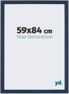 Fotolijst 59x84 cm - Donkerblauw Geveegd - MDF - Mura