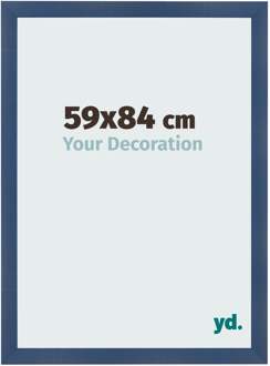 Fotolijst 59x84 cm - Donkerblauw Geveegd - MDF - Pisa
