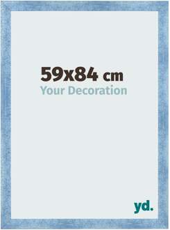 Fotolijst 59x84 cm - Helder Blauw Geveegd - MDF - Pisa
