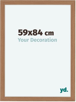 Fotolijst 59x84 cm - Noten- Hout - Licht - MDF - Como Notenhout Licht