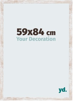Fotolijst 59x84 cm - White Wash - MDF - Catania