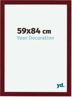 Fotolijst 59x84 cm - Wijnrood Geveegd - MDF - Como
