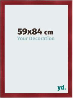 Fotolijst 59x84 cm - Wijnrood Geveegd - MDF - Pisa