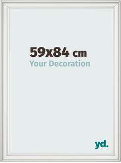 Fotolijst 59x84 cm - Wit Geveegd - MDF - Lazio