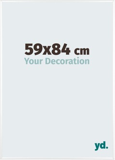 Fotolijst 59x84 cm - Wit Hoogglans - Aluminium - Kent