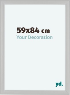 Fotolijst 59x84 cm - Wit - Houtnerf - MDF - Como Wit Houtnerf