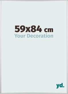 Fotolijst 59x84 cm - Zilver Hoogglans - Aluminium - Kent