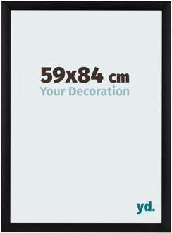 Fotolijst 59x84 cm - Zwart Geborsteld - Aluminium - Tucson