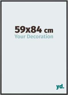 Fotolijst 59x84 cm - Zwart Hoogglans - Aluminium - Miami