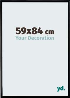 Fotolijst 59x84 cm - Zwart Hoogglans - Kunststof - Bordeaux