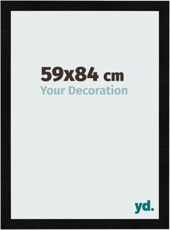 Fotolijst 59x84 cm - Zwart Hoogglans - MDF - Pisa