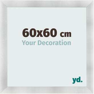 Fotolijst 60x60 cm - Aluminium Geborsteld - MDF - Pisa