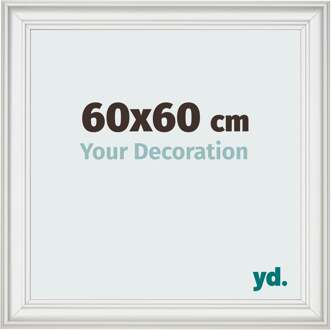 Fotolijst 60x60 cm - Wit Geveegd - MDF - Lazio