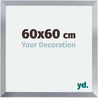 Fotolijst 60x60 cm - Zilver Glans - MDF - Catania