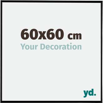 Fotolijst 60x60 cm - Zwart Hoogglans - Kunststof - Evry