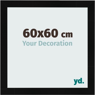 Fotolijst 60x60 cm - Zwart Hoogglans - MDF - Pisa