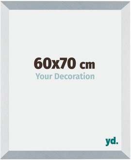 Fotolijst 60x70 cm - Aluminium - Geborsteld - MDF - Mura Aluminium Geborsteld