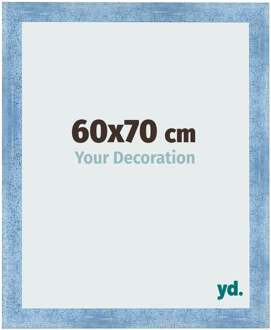 Fotolijst 60x70 cm - Helder Blauw Geveegd - MDF - Pisa