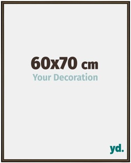 Fotolijst 60x70 cm - Walnoot Structuur - Aluminium - New York