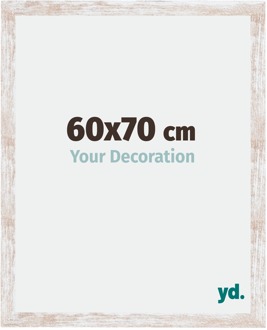 Fotolijst 60x70 cm - White Wash - MDF - Catania