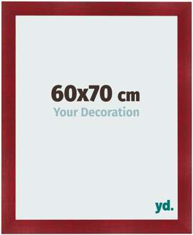 Fotolijst 60x70 cm - Wijnrood Geveegd - MDF - Pisa