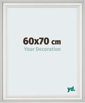 Fotolijst 60x70 cm - Wit Geveegd - MDF - Lazio