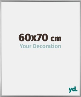 Fotolijst 60x70 cm - Zilver Hoogglans - Kunststof - Evry