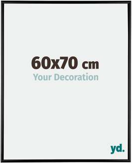 Fotolijst 60x70 cm - Zwart Hoogglans - Aluminium - Austin
