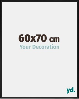 Fotolijst 60x70 cm - Zwart Hoogglans - Aluminium - Miami