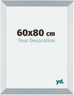 Fotolijst 60x80 cm - Aluminium - Geborsteld - MDF - Mura Aluminium Geborsteld