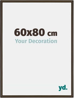 Fotolijst 60x80 cm - Walnoot Structuur - Aluminium - New York