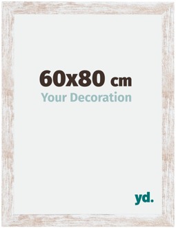 Fotolijst 60x80 cm - White Wash - MDF - Catania